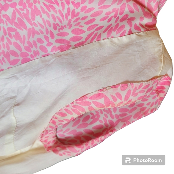 Vintage 1960s Sheer Nancy Dress pink and white floral print - Picture 6 of 7